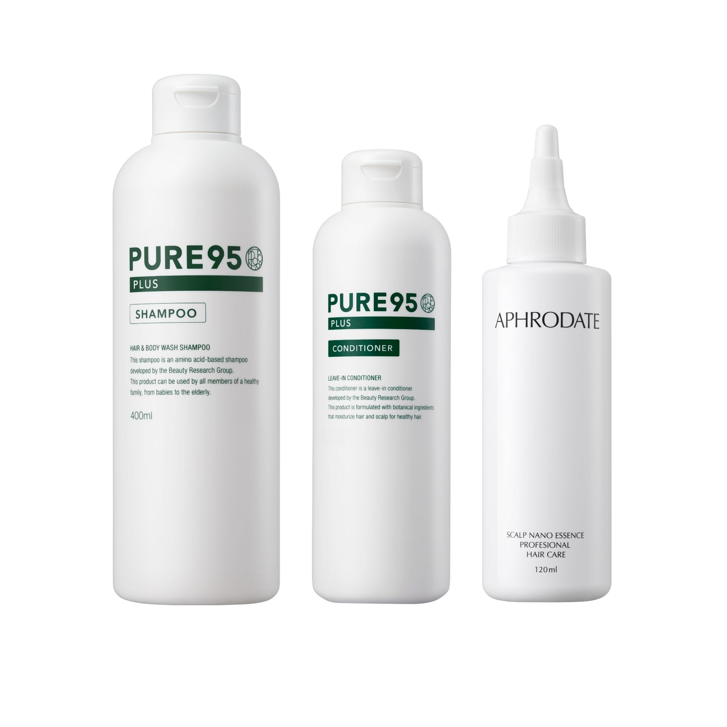PURE95選べるシャンプー＆コンディショナー(PLUS)+育毛剤セット